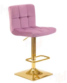 Стул барный DOBRIN GOLDIE (пудрово-сиреневый велюр (MJ9-52))