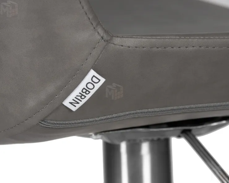 Стул барный DOBRIN ALDO (серый PU YP4, основание из нержавеющей стали)