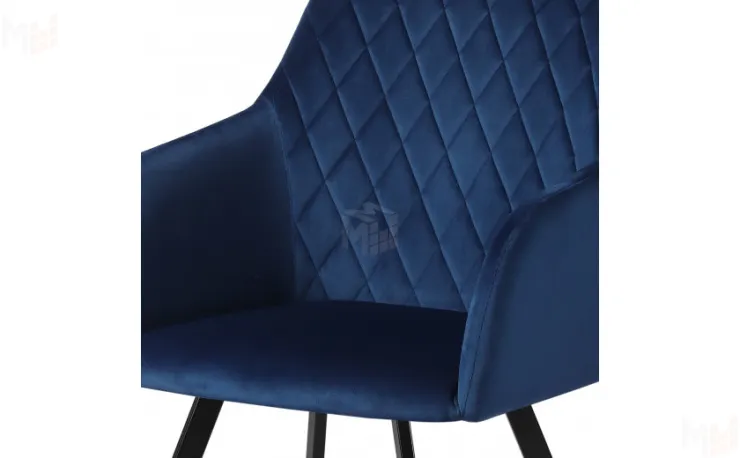 Кресло поворотное Барли Confetti blue/черный