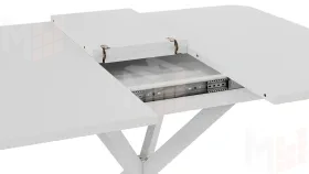 Стол обеденный раздвижной Лиссабон Тип 1 Белый муар, Белый