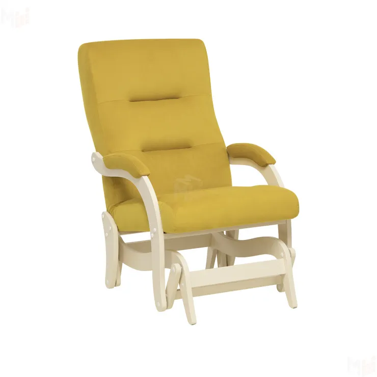 Кресло-маятник Leset Дэми (Слоновая кость/V28 желтый)