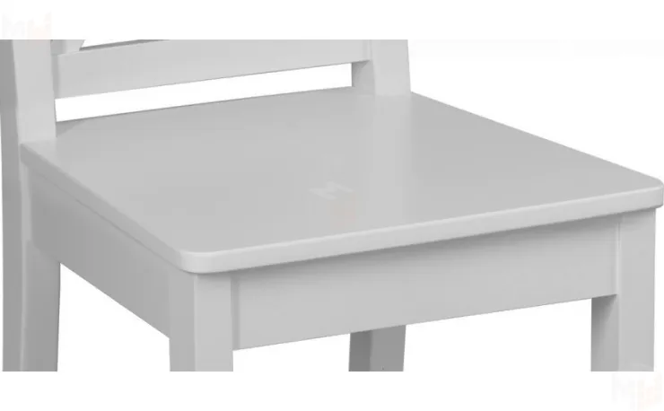 Стул деревянный с жестким сиденьем Бергольф Белый