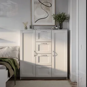 2.02.03.350.1 СИРИУС тумба 2 двери и 4 ящика 117х123 белая RU