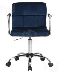Офисное кресло для персонала DOBRIN TERRY (синий велюр (MJ9-117))
