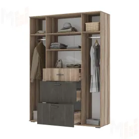 Шкаф для одежды Нельсон ШК-03 дуб каньон/железный камень