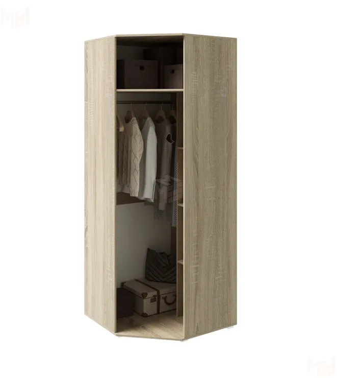 Шкаф Ким угловой (сонома/графит)