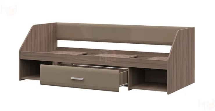 Кровать детская Симба шимо темный - кофе с молоком