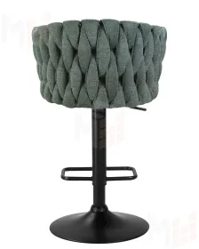 Стул барный DOBRIN LEON (зеленая ткань (LAR 275-23))