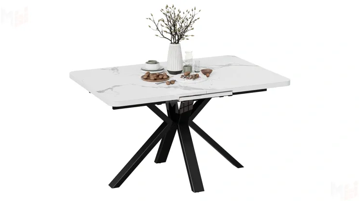 Стол обеденный Хэмптон Тип 1 белый мрамор