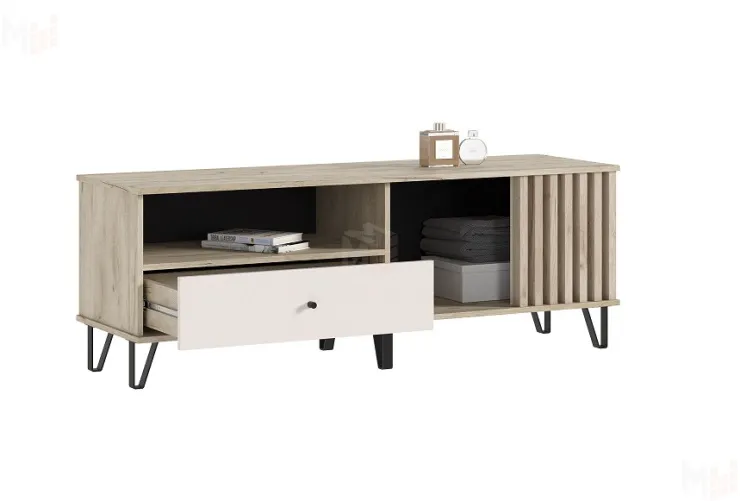 Тумба ТВ Роджина (крафт серый/кашемир)