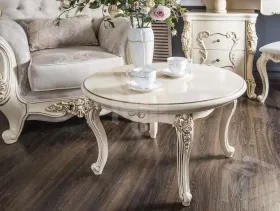 Столик круглый Джоконда крем глянец 