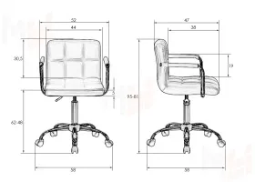 Офисное кресло для персонала DOBRIN TERRY (синий велюр (MJ9-117))