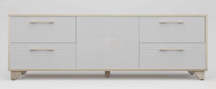 Тумба под ТВ Копенгаген с дверцей (дуб сонома/белый матовый)