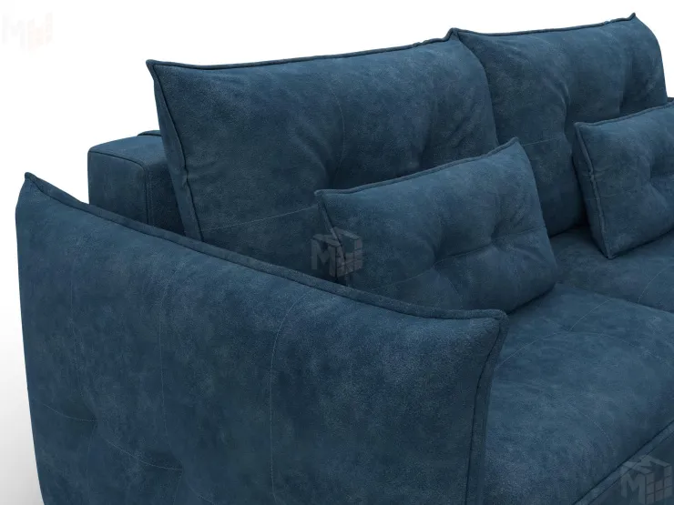 Диван прямой Лига-100 НПБ ( BRUT 11 синий )