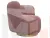 Кресло Лига-072 ( шеннил CRUZ 63 розовый )