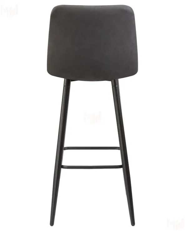 Стул барный DOBRIN NICOLE (черные матовые ножки, серая антрацитовая винтажная экокожа (RU-08))