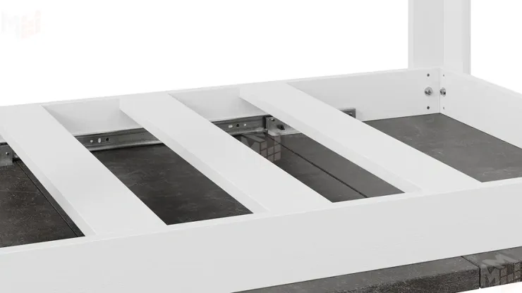 Стол обеденный Ванкувер тип 1  Белый, Ателье темный