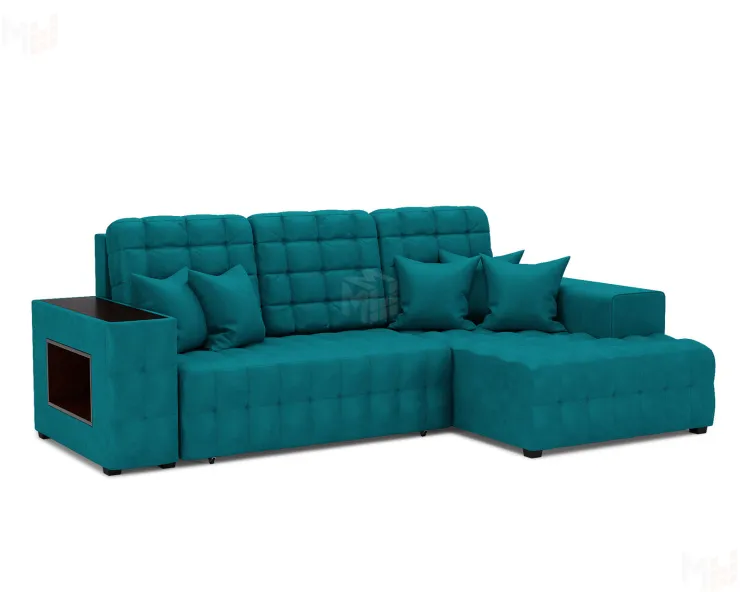 Мадрид Правый угол (бархат сине-зеленый STAR VELVET 43 BLACK GREEN)