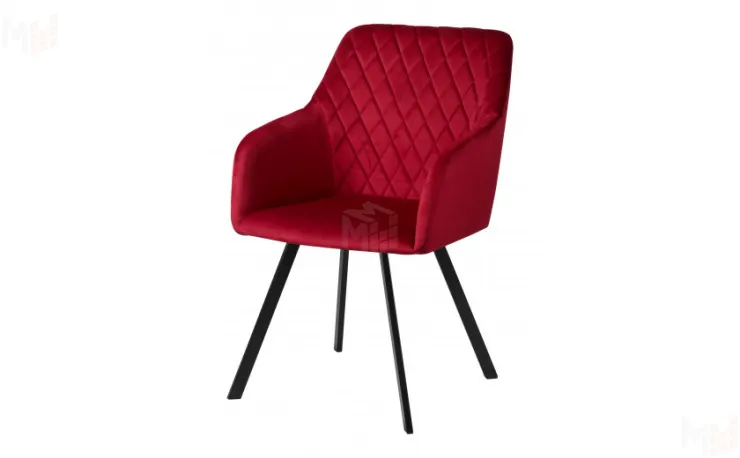 Кресло поворотное Барли Confetti bordo/черный