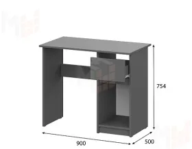 Стол письменный (0,9м) Денвер Графит серый