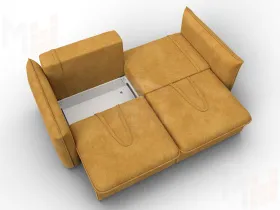 Диван прямой Лига-100 НПБ ( BRUT 10 желтый )