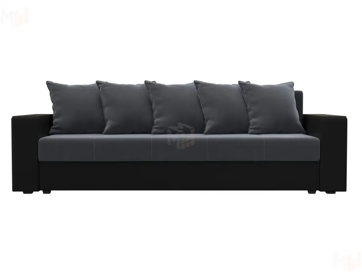 Диван прямой Дубай Лайт ( Серый;Черный )