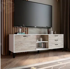 Тумба ТВ Парус-9 дуб юкон/белый