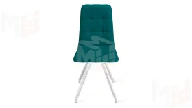 Стул Аспен К4 Белый матовый, Велюр Confetti Izumrud