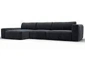Диван угловой Лига-066 НПБ Лонг угол левый ( TOWER 11 темно-серый )