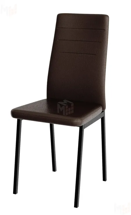 Стул Амстер (экокожа крокодил шоколадный, ноги черные)