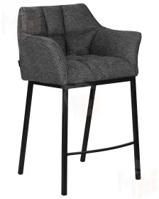 Стул полубарный DOBRIN LUCAS COUNTER (серая ткань (F-22))