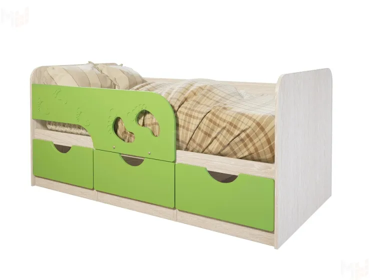Детская кровать Минима Лего 1860 (Лайм глянец)
