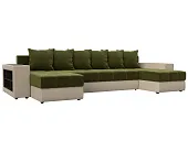 Диван П-образный Дубай полки слева