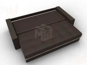 Диван прямой с декором Лига-096 НПБ ( Коричневый;Бежевый )