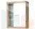 Витрина навесная ВНС-800 СОНАТА Дуб Сонома - Белый глянец