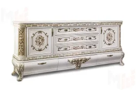 Комод Алсу белый глянец