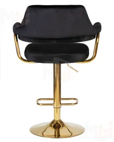 Стул барный DOBRIN CHARLY GOLD (черный велюр (MJ9-101))