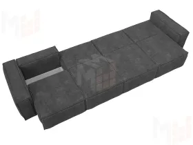 Диван прямой Лига-081 НПБ МегаЛонг ( BRUT 16 темно-серый )