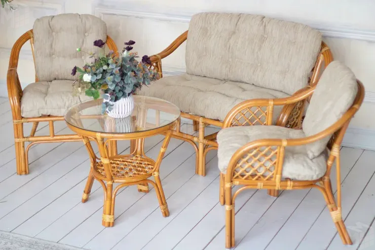 Диван из ротанга "Маркос" подушки стандартные