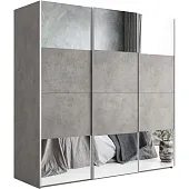 Шкаф-купе Эста 3-х дверный Комби (6 Зеркал / 6 ЛДСП)  240 см.