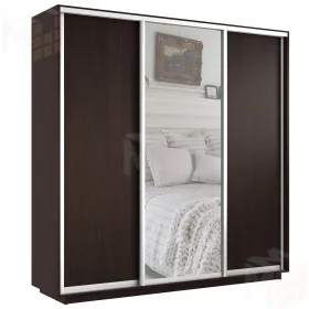 Шкаф-купе Экспресс трио 1 зеркало 1800 (венге)