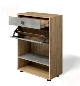 Обувница Мини-Лайт МЛ-4 Дуб крафт золотой/ателье светлое