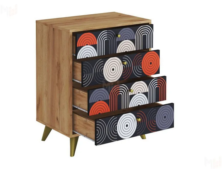 Комод Фьюжн КМ-001 крафт золотой/Vinil