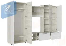 Гостиная Сафари (дуб крафт/белый софт)