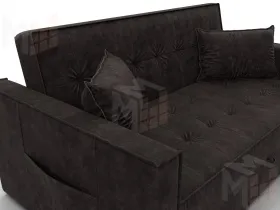 Диван прямой Лига-104 (140) ( BRUT 17 коричневый )