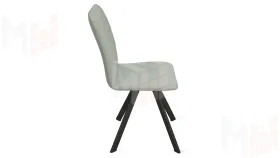 Стул Стенли К2 Черный муар, Велюр Confetti Silver