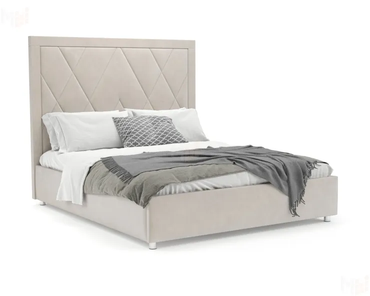 Кровать Треви 160 см (Бархат бежевый STAR VELVET 6 LIGHT Beige)