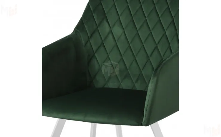 Кресло поворотное Барли Confetti deep forest/белый