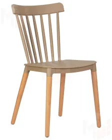 Стул обеденный DOBRIN THEO (ножки светлый бук, цвет бежевый (GR-03))