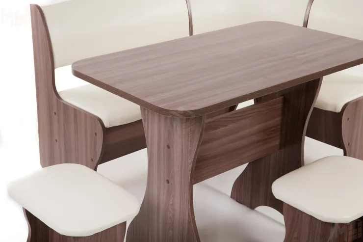 Кухонный уголок Тюльпан (ясень темный/барнео крем)